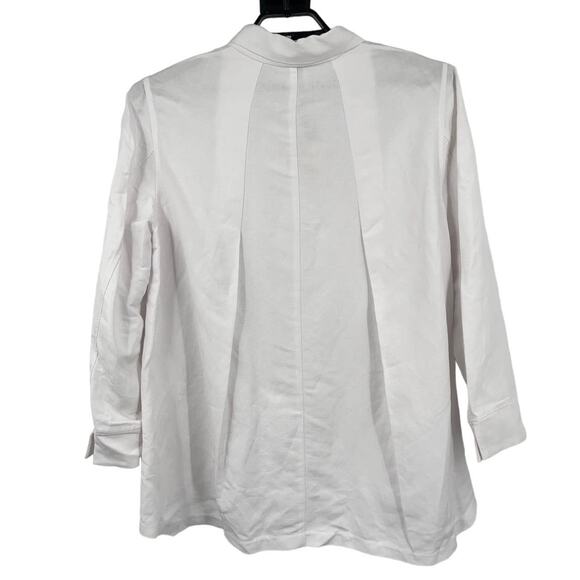 Anne Klein jacket short length wear to work linen white size 1X - Picture 3 of 4